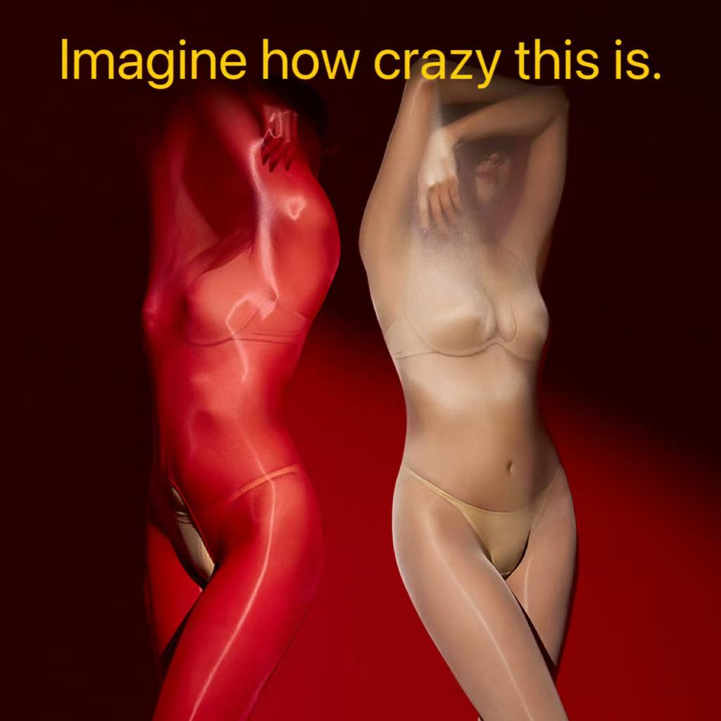 Ultra-thin shiny full-body sexy open-crotch sleeping bag socks