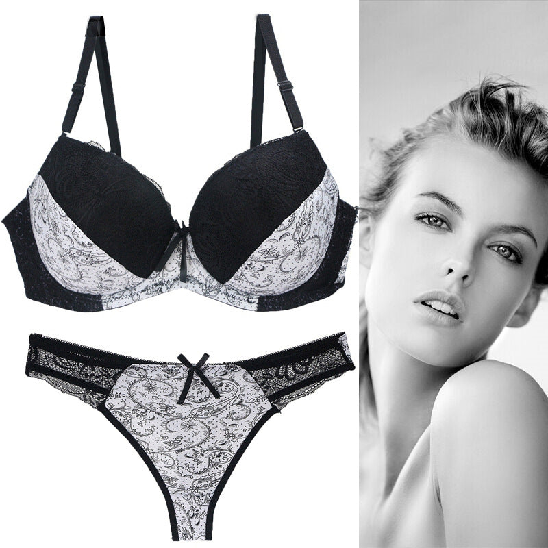 Sexy plus size bra set
