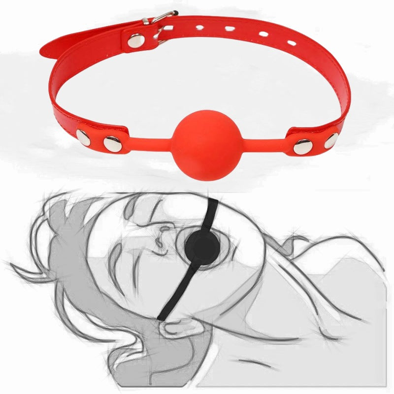 SM adult flirting toys solid silicone ball gag