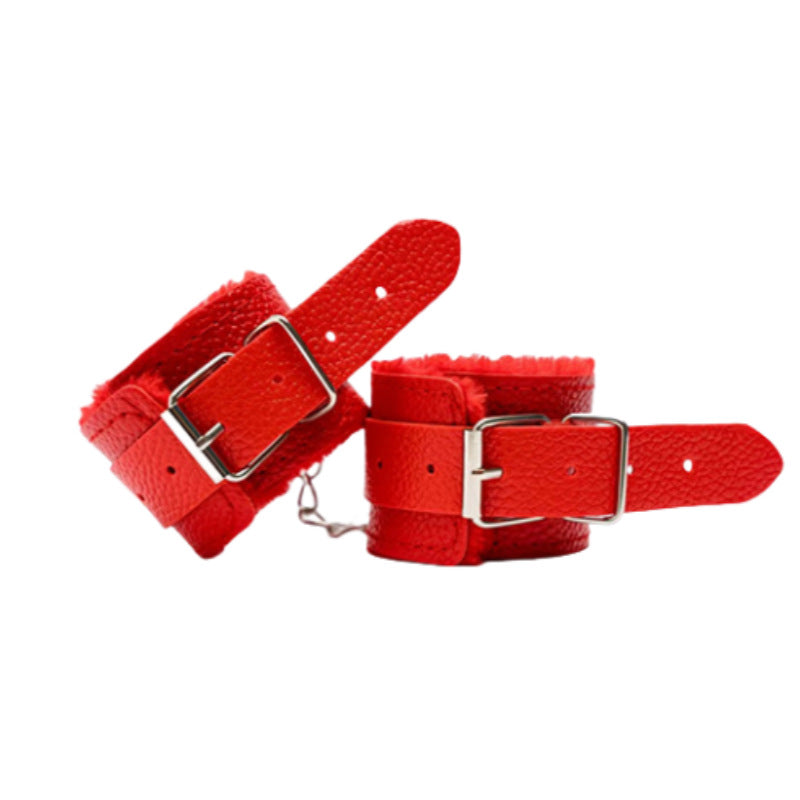 Plush handcuffs and leg cuffs bondage adult sex toys