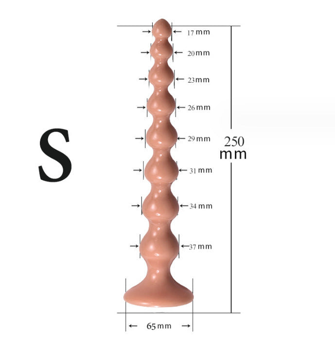 Butt plug with beads for extra-long anal masturbation