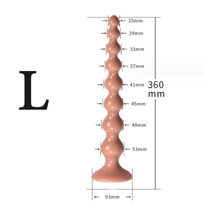 Butt plug with beads for extra-long anal masturbation