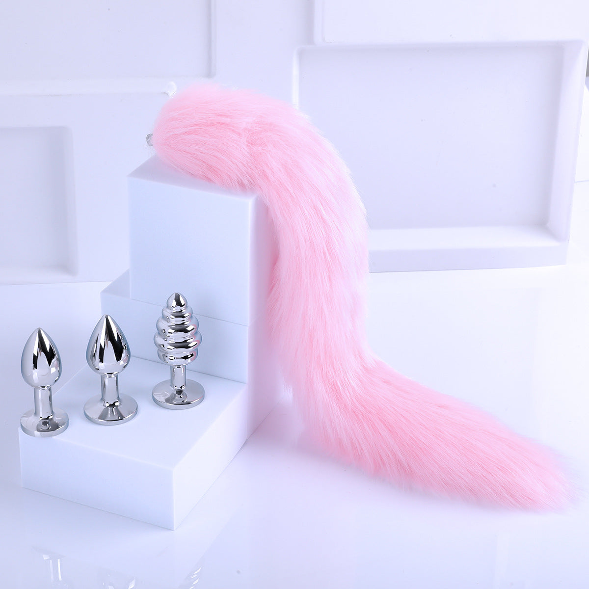 Removable butt plug fox tail