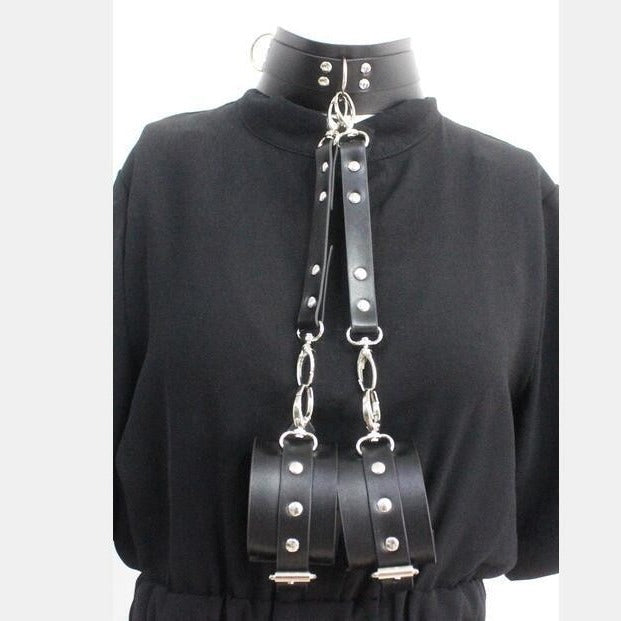 Sexy handcuffs, collars, and bondage