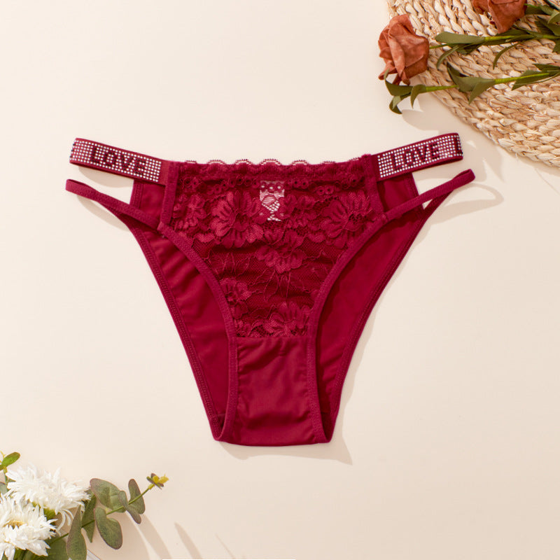 Diamond Lace Ice Silk Thong(Buy 1, get 2 free)