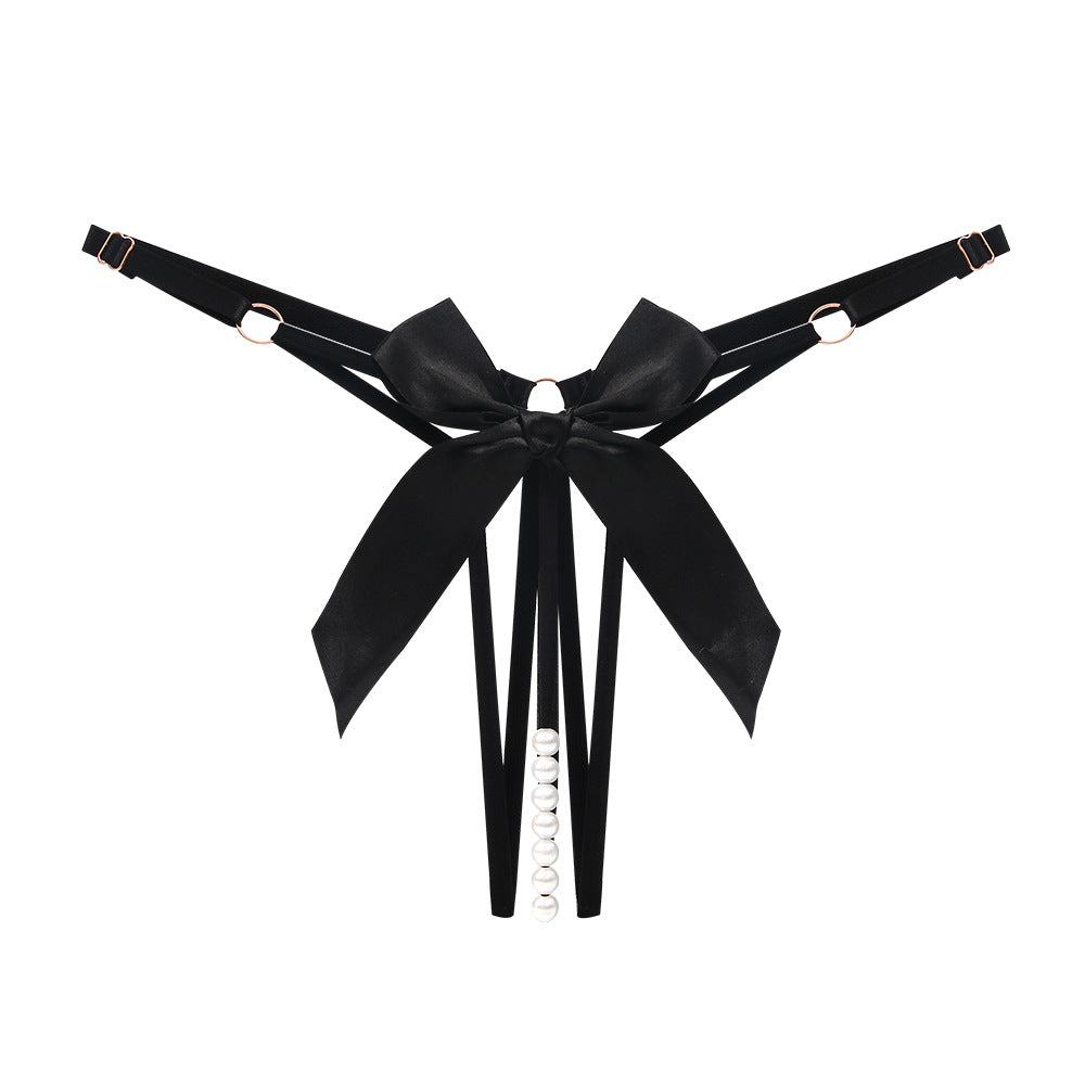 Beaded Tease Open Crotch Thong(Buy 1, get 2 free)