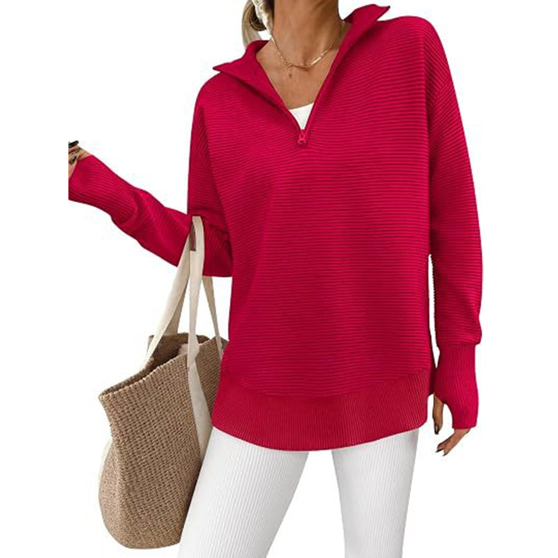 New long-sleeve ribbed knit top