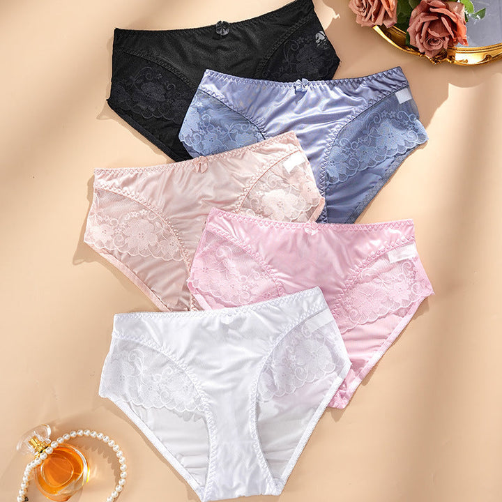 Satin Elegance Lace Panties(Buy 1, get 2 free)