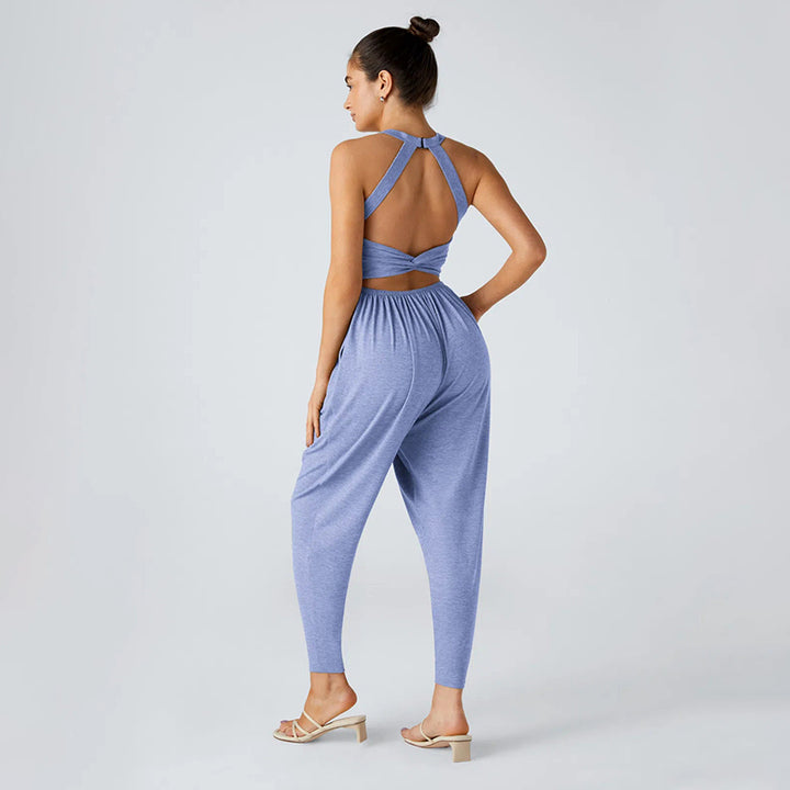 New Sleeveless Lace-Up Butt-Lifting Jumpsuit