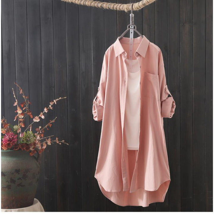 New loose-fitting long shirt—a versatile top