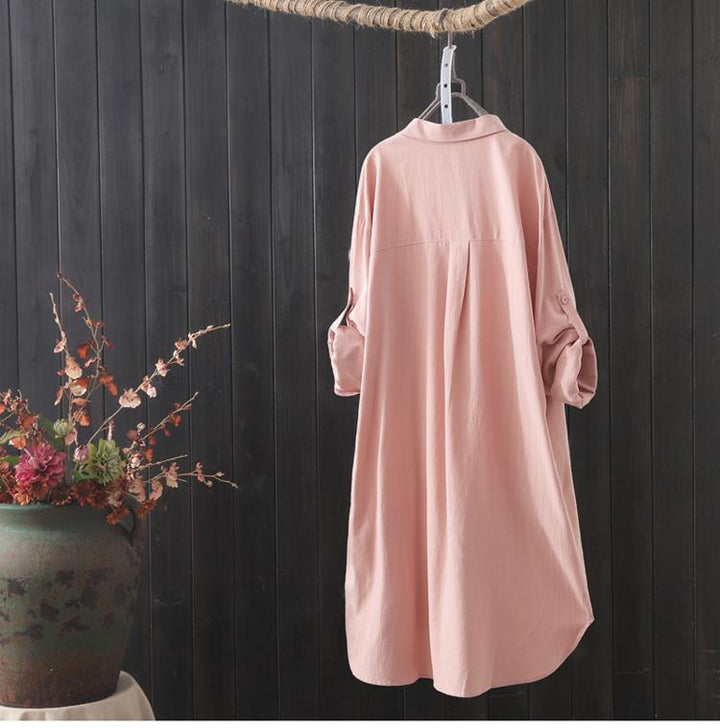 New loose-fitting long shirt—a versatile top