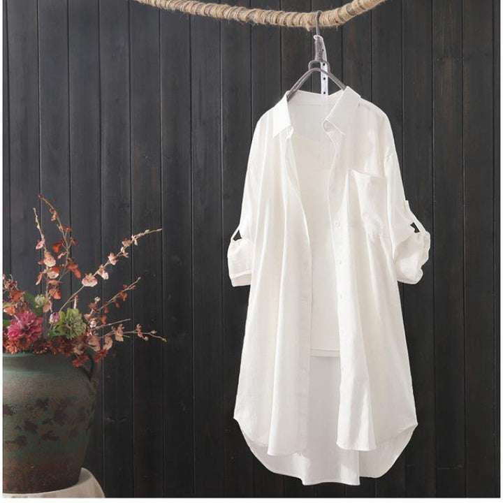 New loose-fitting long shirt—a versatile top