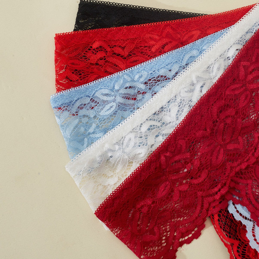 Lace Crotchless Panty Set 5-Colors(Buy 1, get 2 free)