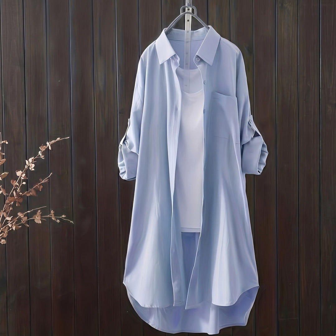 New loose-fitting long shirt—a versatile top