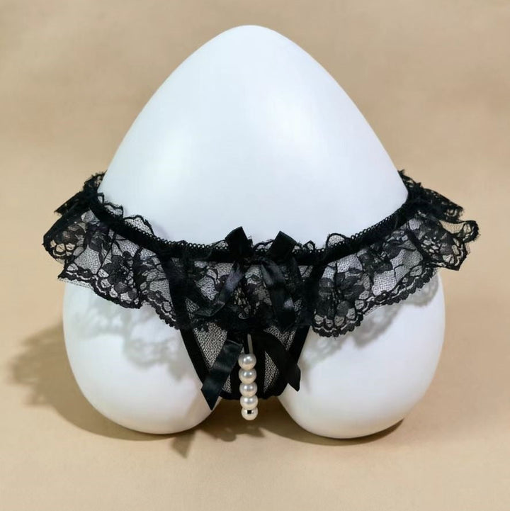 Fox-tail pearl thong