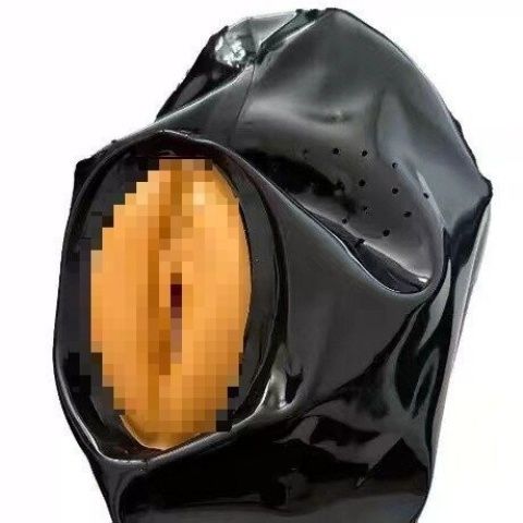 Adult latex mask with a realistic vulva