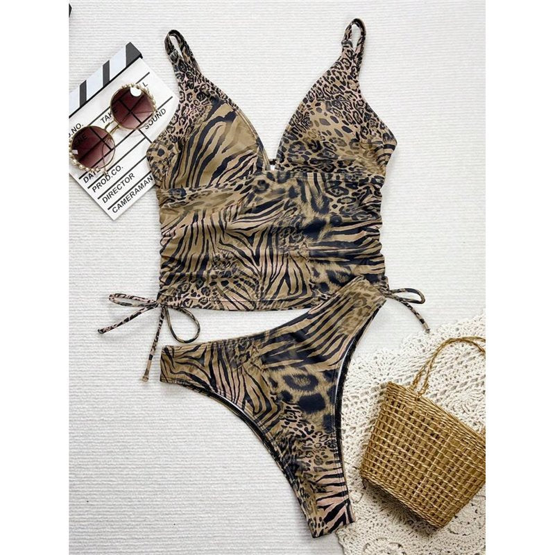 New sexy leopard-print two-piece bikini