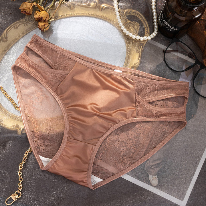 Lace Satin Cutout Panties(Buy 1, get 2 free)
