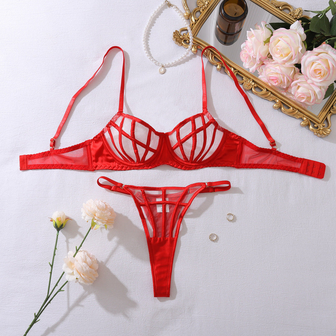 Sheer Mesh Shaping Lingerie Set