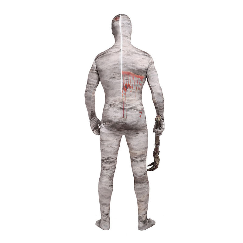 High-stretch, full-body mummy costume bodysuit