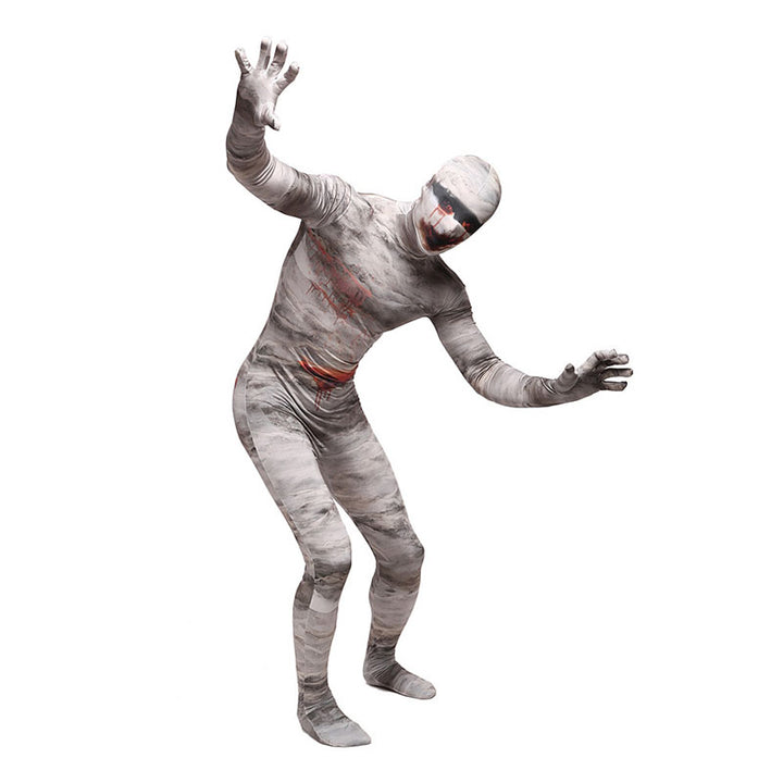 High-stretch, full-body mummy costume bodysuit