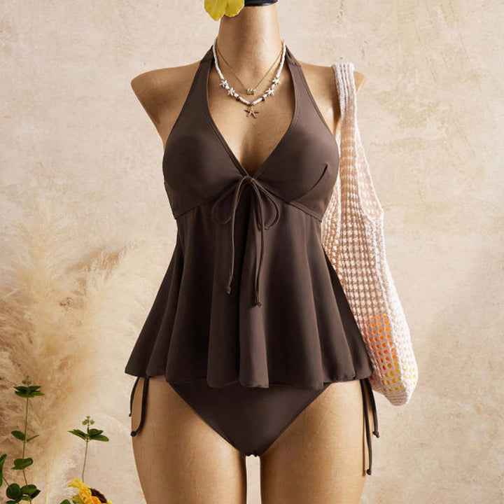 Best-Selling Ruffled Halter Swimsuit