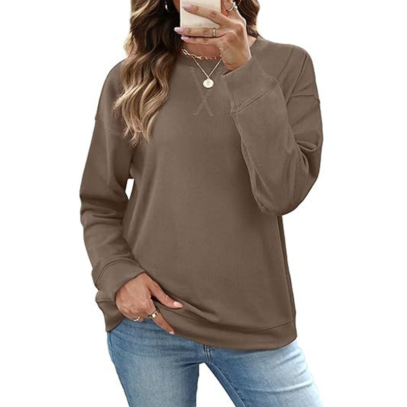 Loose-fit long-sleeve crew-neck sweatshirt