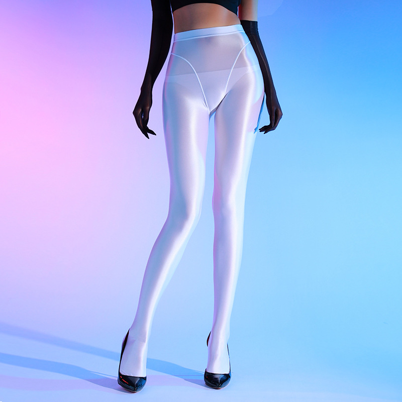 80D Glossy Open-Crotch Pantyhose