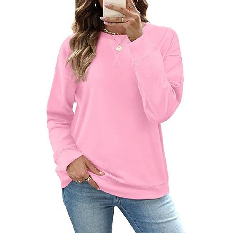 Loose-fit long-sleeve crew-neck sweatshirt