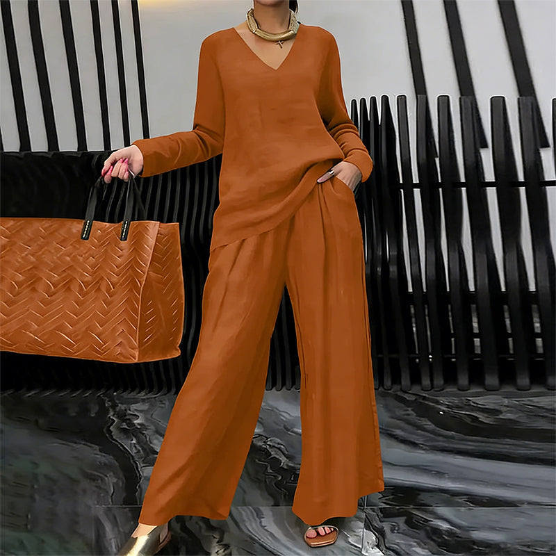 New Solid-Color Casual Matching Set for Spring and Autumn