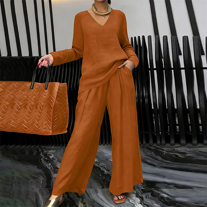 New Solid-Color Casual Matching Set for Spring and Autumn