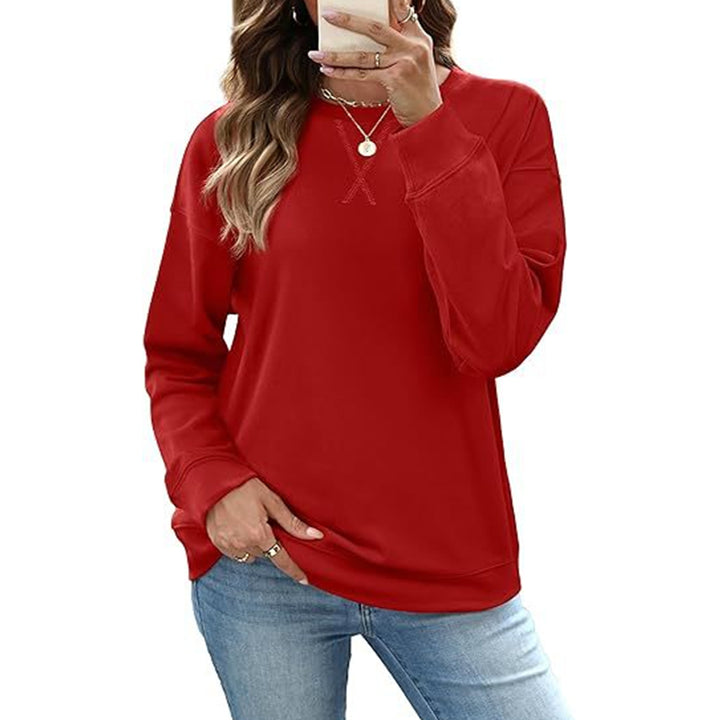 Loose-fit long-sleeve crew-neck sweatshirt