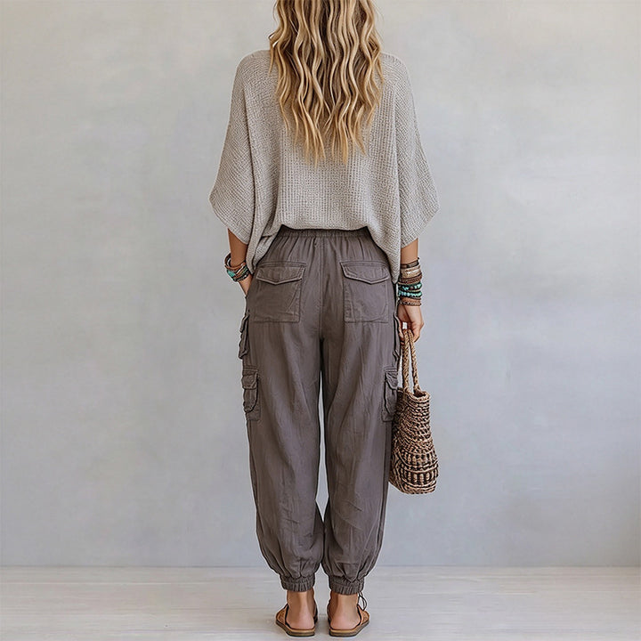 New Retro Waffle-Knit Batwing-Sleeve Top