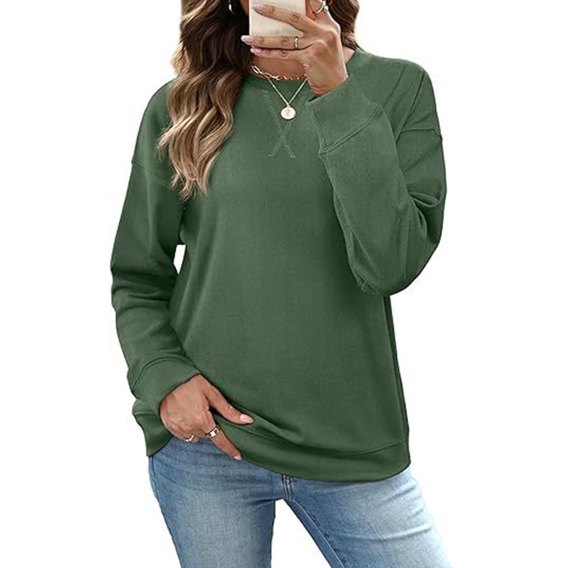 Loose-fit long-sleeve crew-neck sweatshirt
