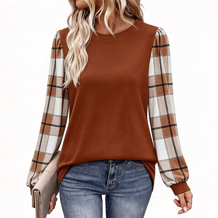 Best-selling color-block long-sleeve sweatshirt
