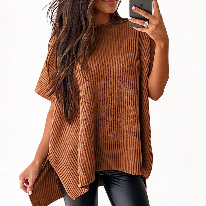 New Summer Solid-Color Loose-Fit Drop-Shoulder Short-Sleeve Top