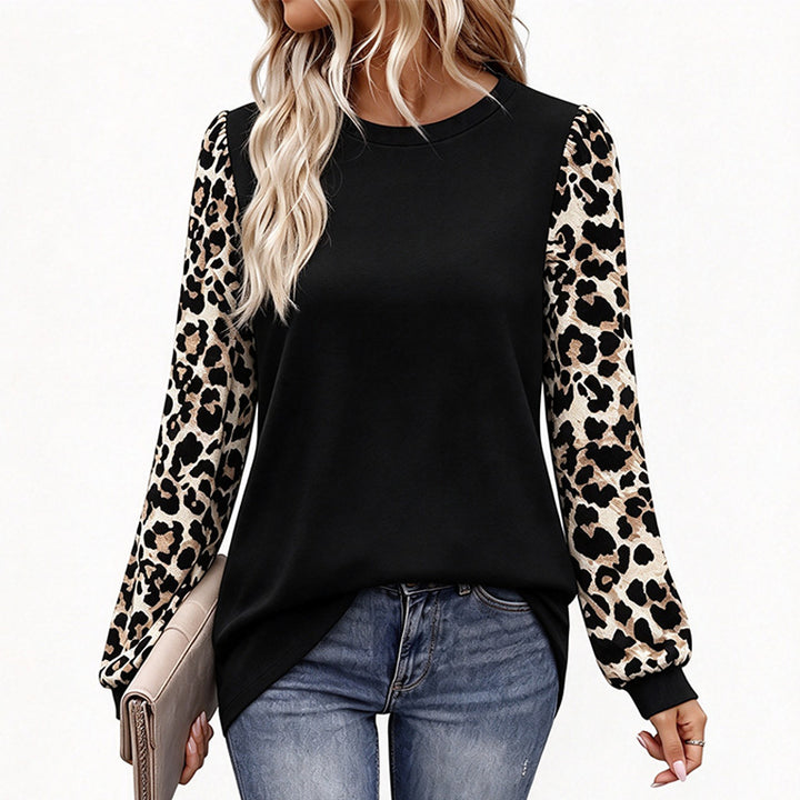 Best-selling color-block long-sleeve sweatshirt