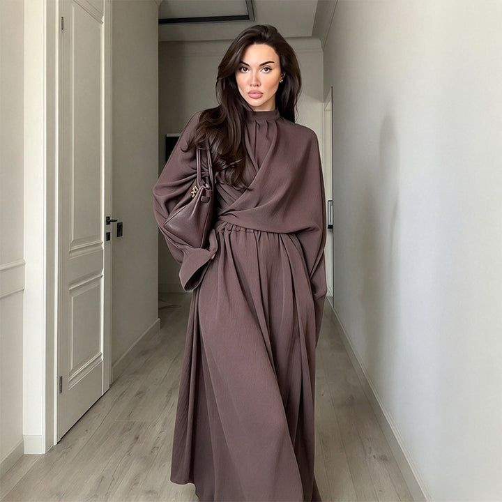 New Summer Set: Elegant Solid-Color Long Top and Casual Trousers