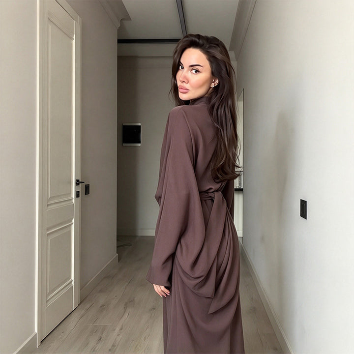 New Summer Set: Elegant Solid-Color Long Top and Casual Trousers