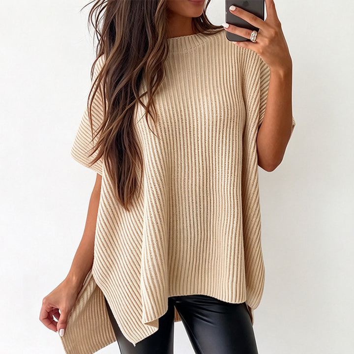 New Summer Solid-Color Loose-Fit Drop-Shoulder Short-Sleeve Top