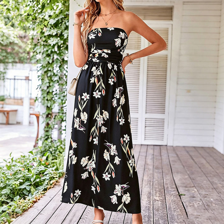 New off-the-shoulder floral maxi dress