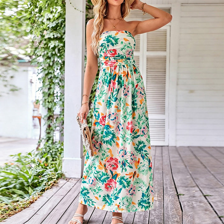 New off-the-shoulder floral maxi dress