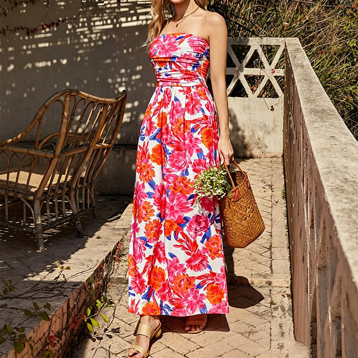 New off-the-shoulder floral maxi dress
