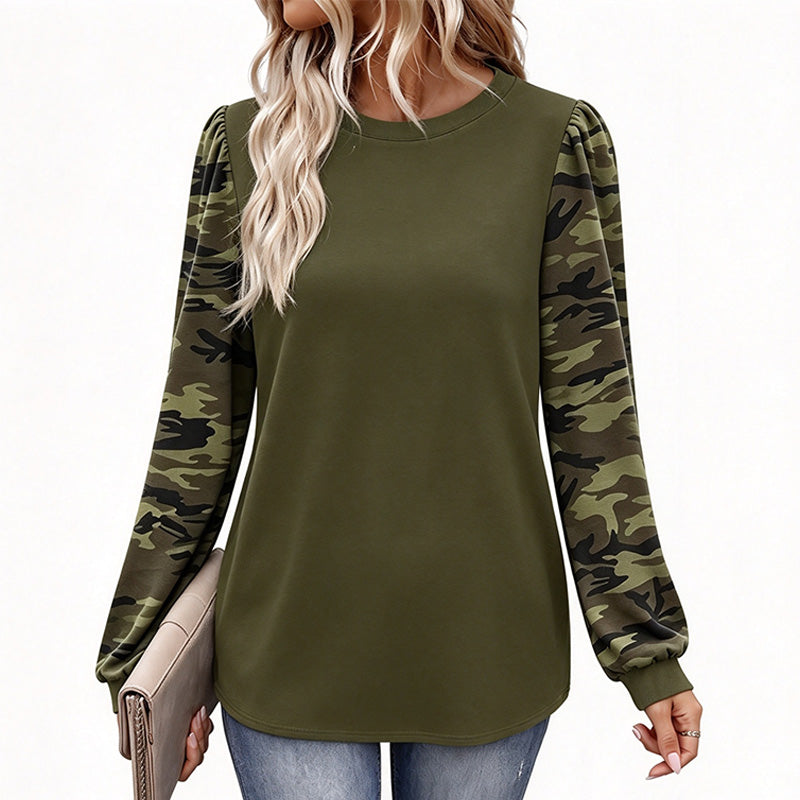 Best-selling color-block long-sleeve sweatshirt