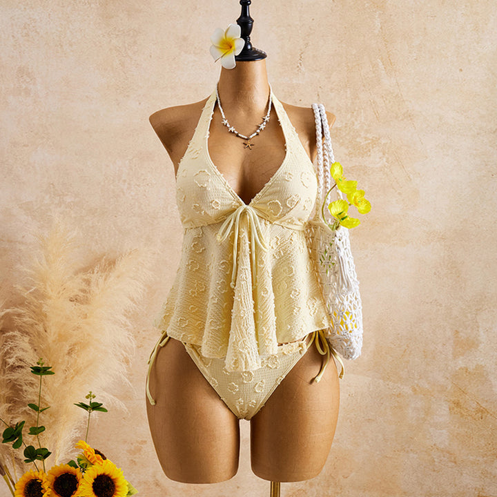 Best-Selling Ruffled Halter Swimsuit