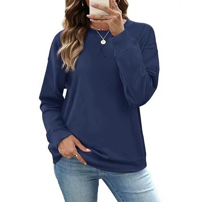 Loose-fit long-sleeve crew-neck sweatshirt