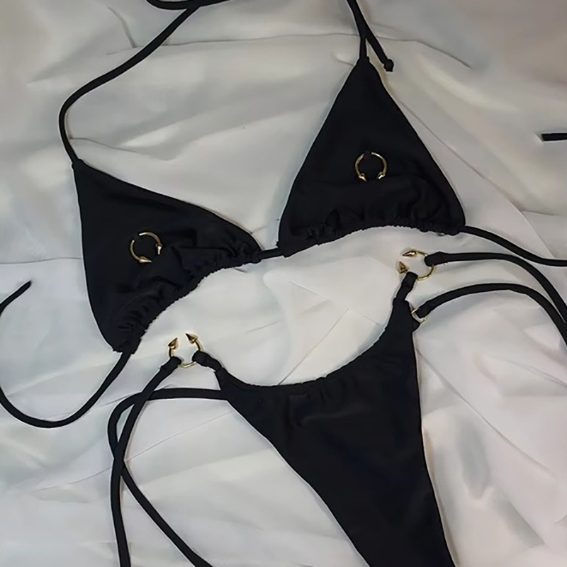 Solid-Color Bikini Swimwear — 5 Styles