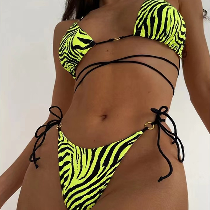 Bikini Swimsuit with Metal Buckles