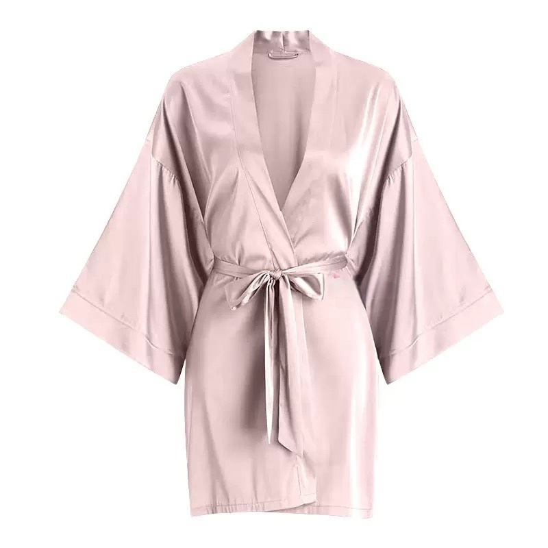 Ice-silk and lace camisole nightdress, featuring built-in pads and a bow detail