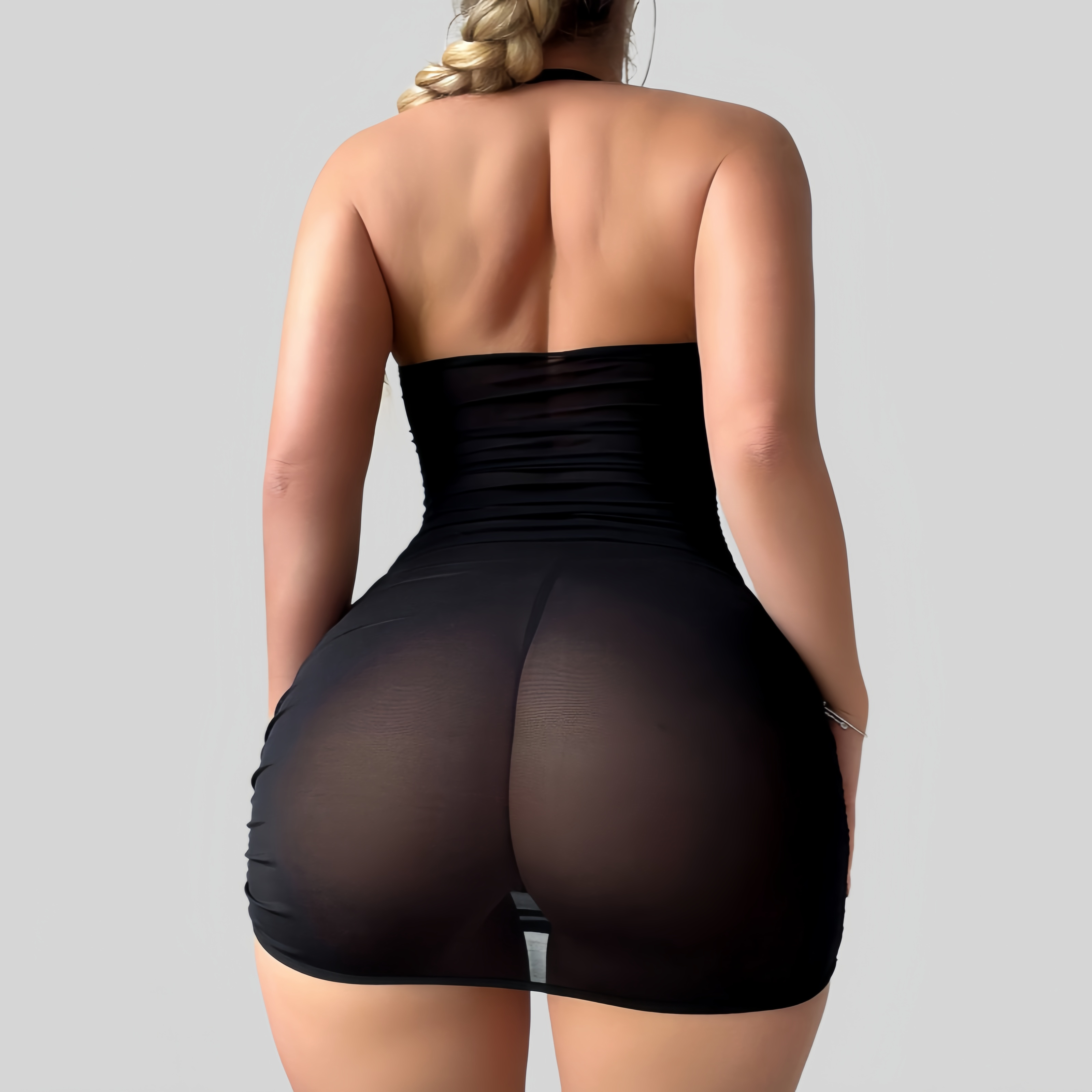 Sexy Sheer Nightgown and Thong Set